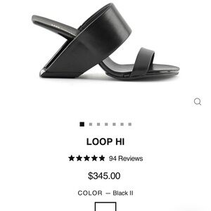 United Nude Loop Hi Slide Sandal in Black